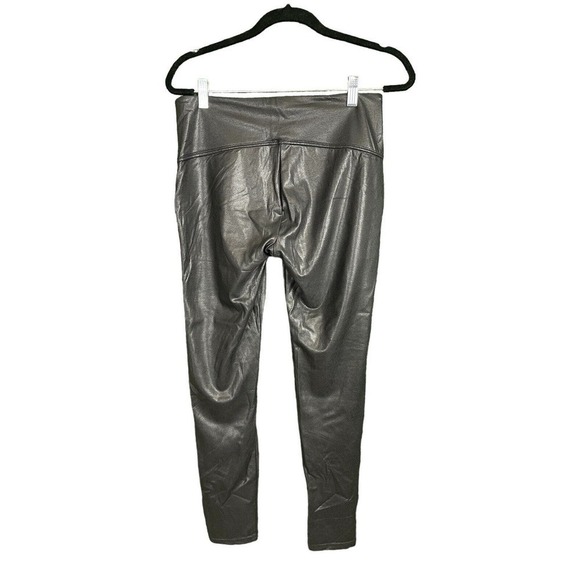 Time and Tru Faux Leather Legging Womens Size L 12-14 Black Stretch - Picture 1 of 9